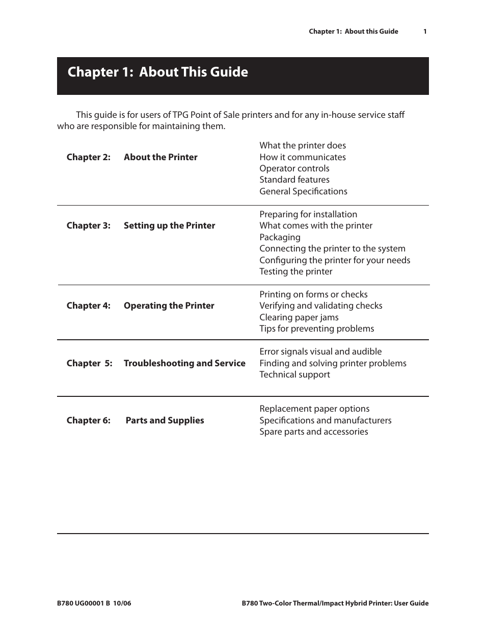 Chapter 1: about this guide | CognitiveTPG B780 User Manual | Page 6 / 52