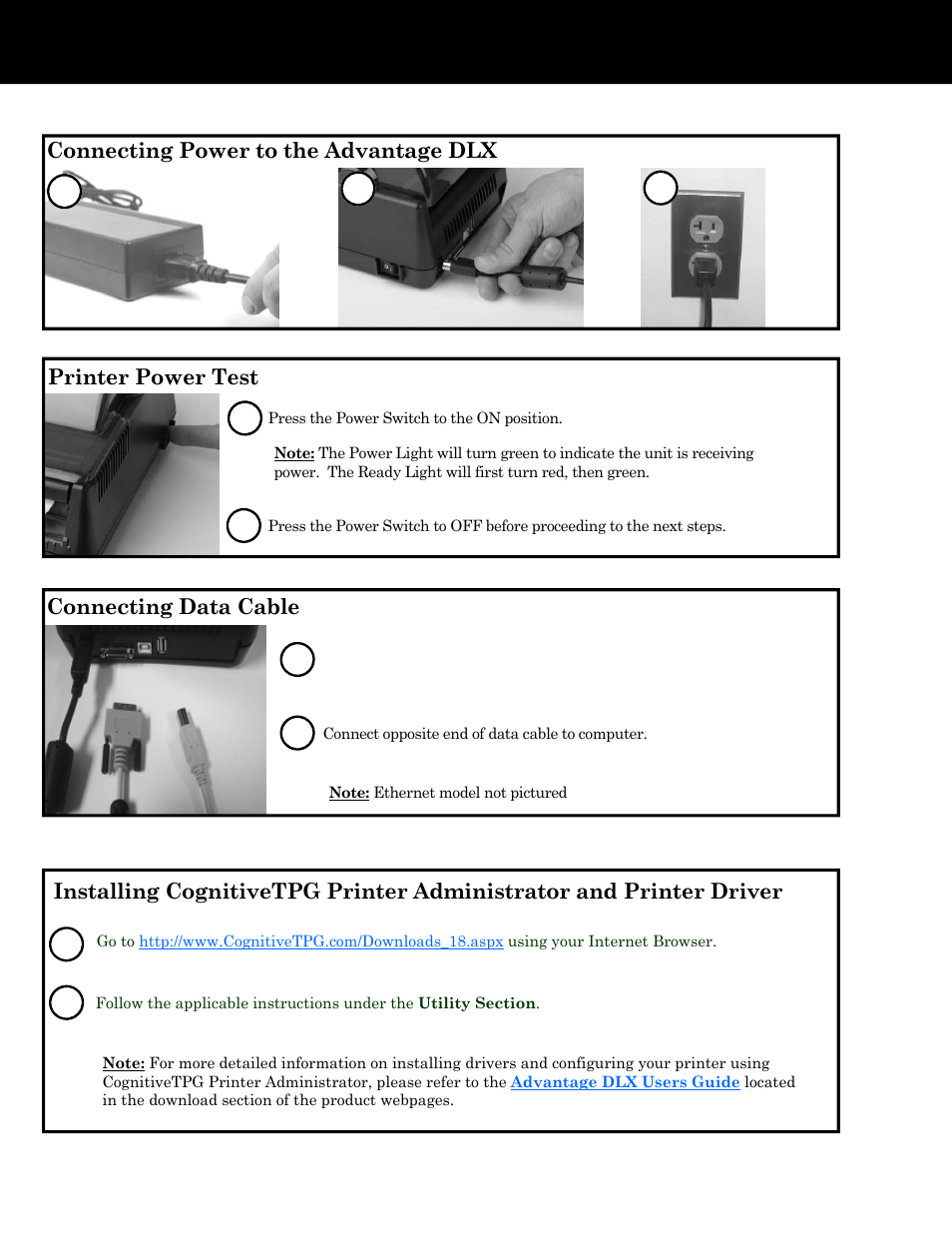 Printer power test | CognitiveTPG Advantage DLX User Manual | Page 2 / 4