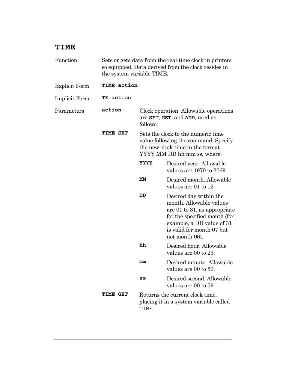 Time | CognitiveTPG DLXi User Manual | Page 115 / 326