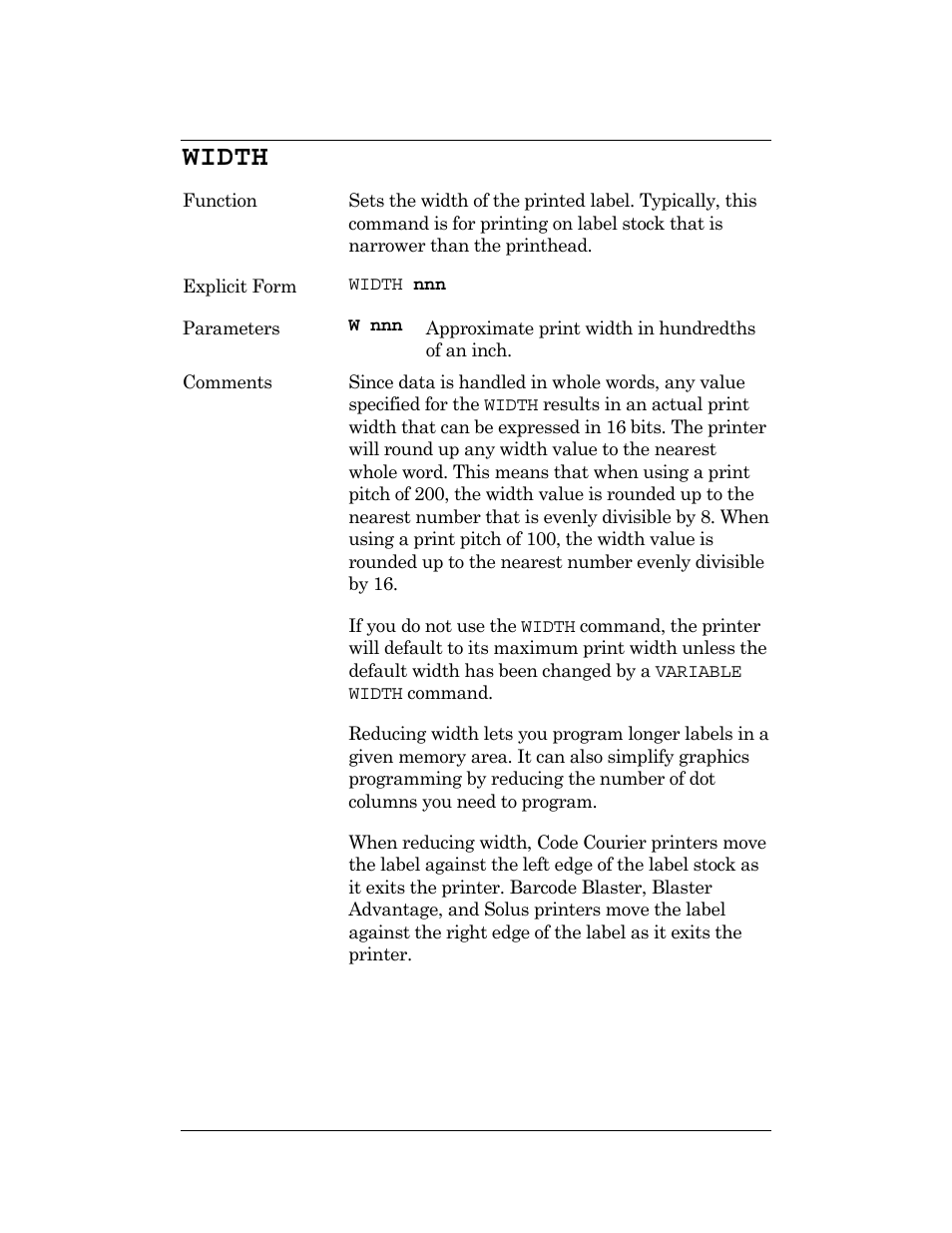 Width | CognitiveTPG DLXi User Manual | Page 127 / 326