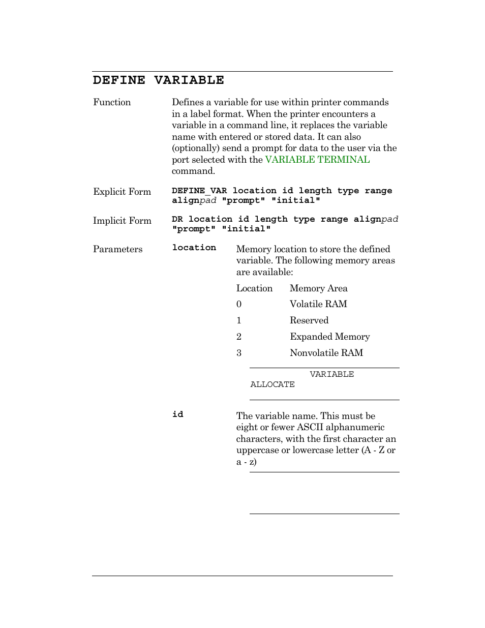 Define variable | CognitiveTPG DLXi User Manual | Page 138 / 326