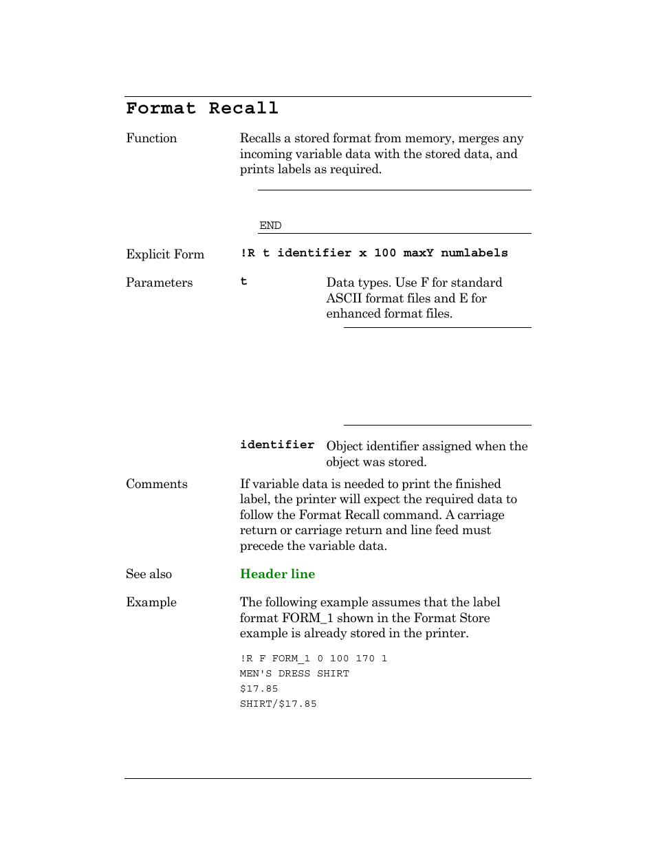 Format recall | CognitiveTPG DLXi User Manual | Page 143 / 326