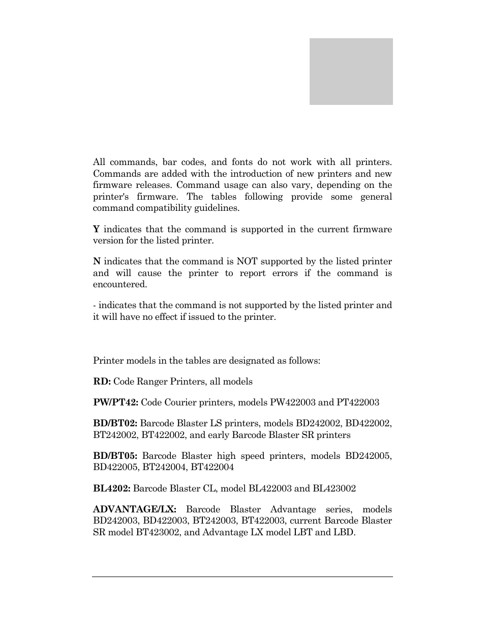 Printer models, Printer command compatibility, Chapter | CognitiveTPG DLXi User Manual | Page 15 / 326
