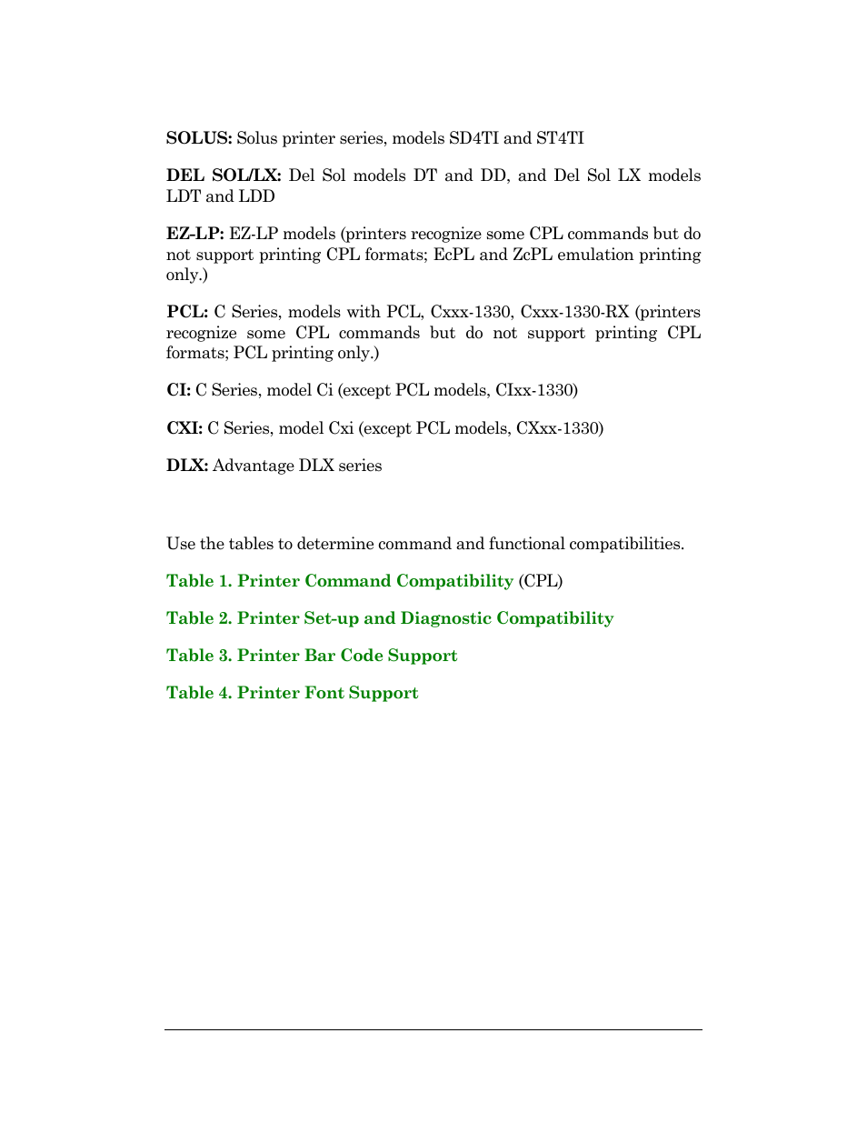 Compatibility tables, Tables | CognitiveTPG DLXi User Manual | Page 16 / 326
