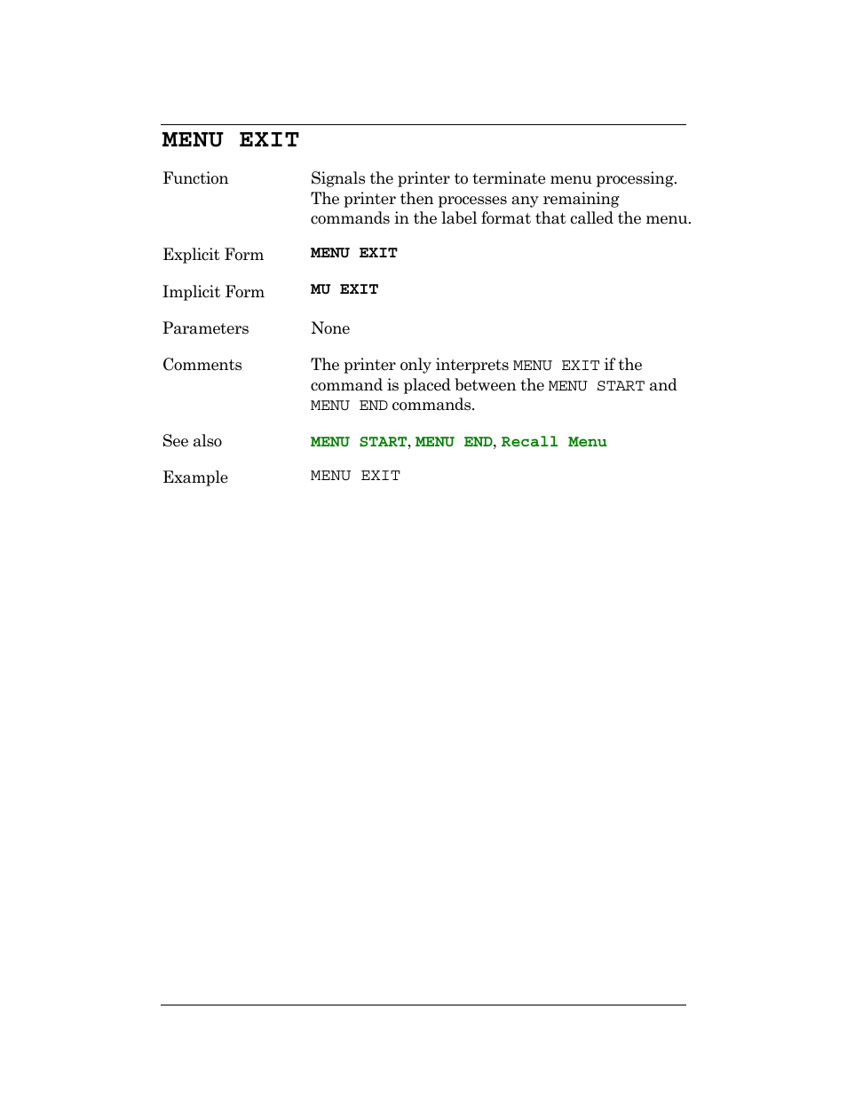 Menu exit | CognitiveTPG DLXi User Manual | Page 163 / 326
