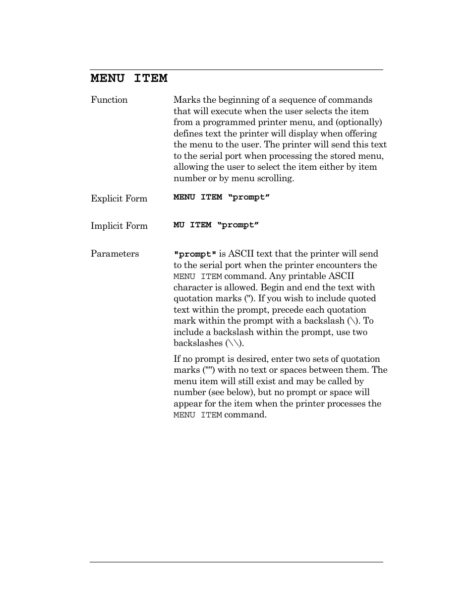 Menu item | CognitiveTPG DLXi User Manual | Page 164 / 326