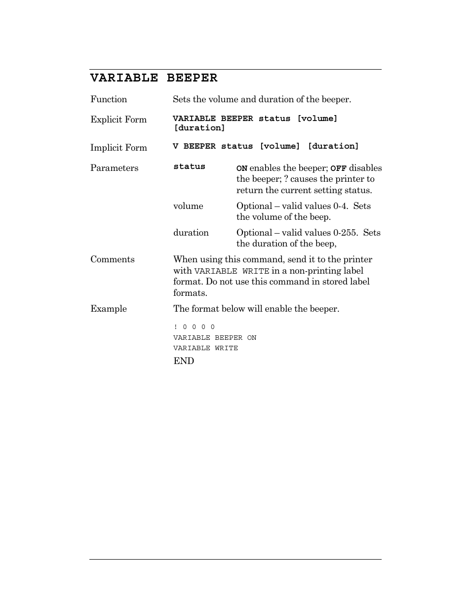 Variable beeper | CognitiveTPG DLXi User Manual | Page 187 / 326