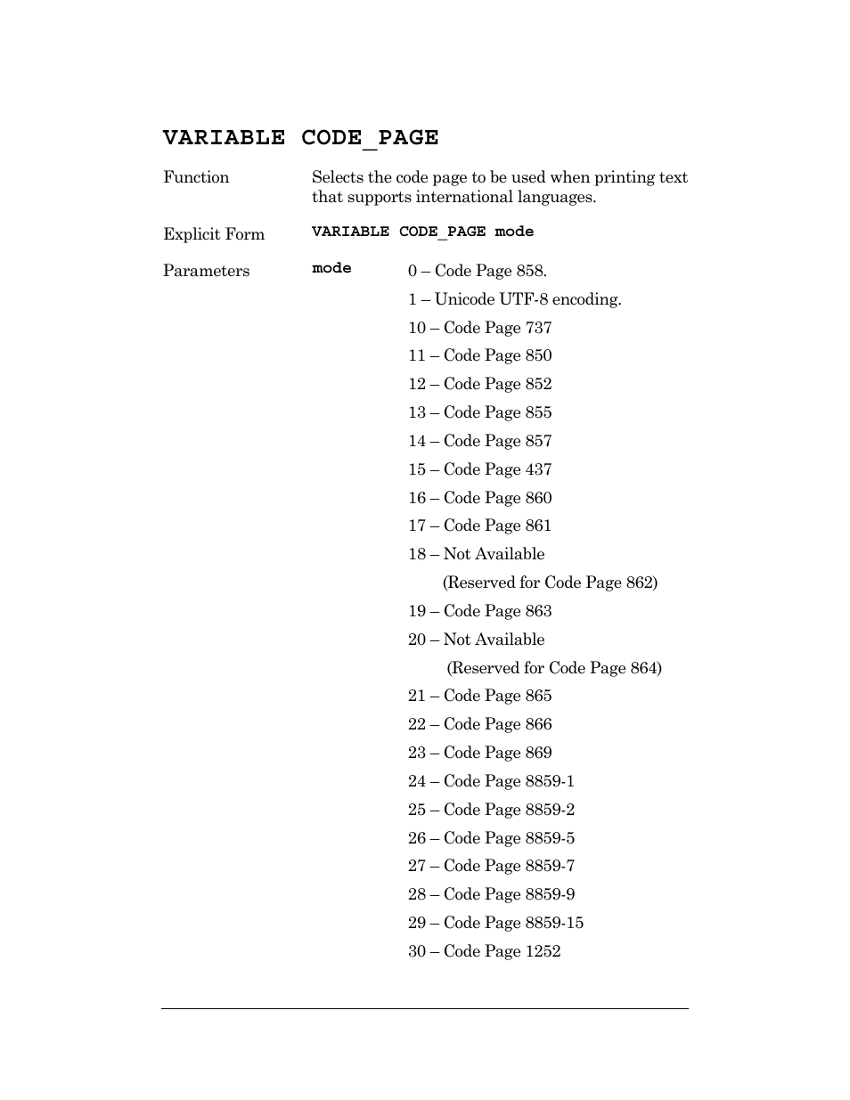 Variable code_page | CognitiveTPG DLXi User Manual | Page 189 / 326