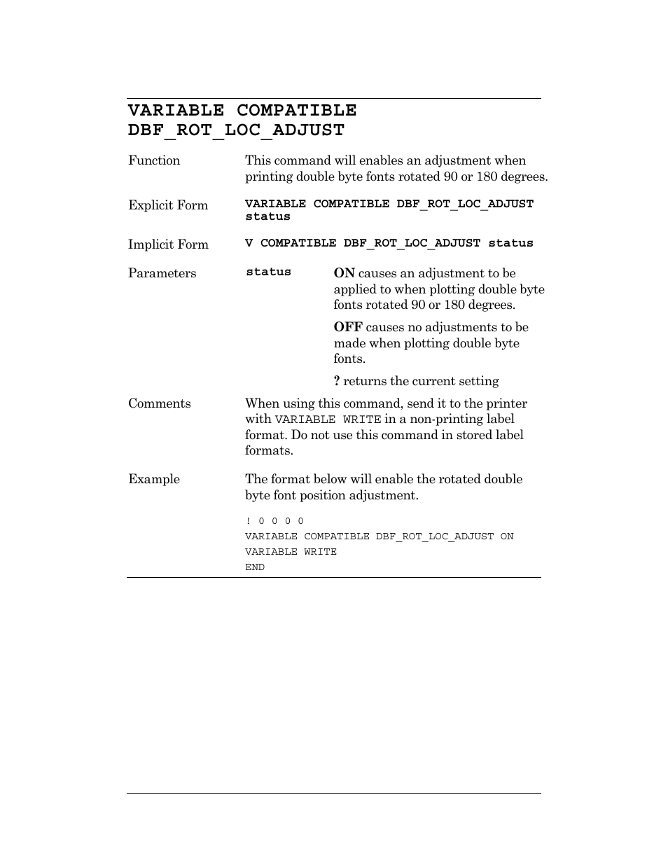 Variable compatible dbf_rot_loc_adjust | CognitiveTPG DLXi User Manual | Page 197 / 326