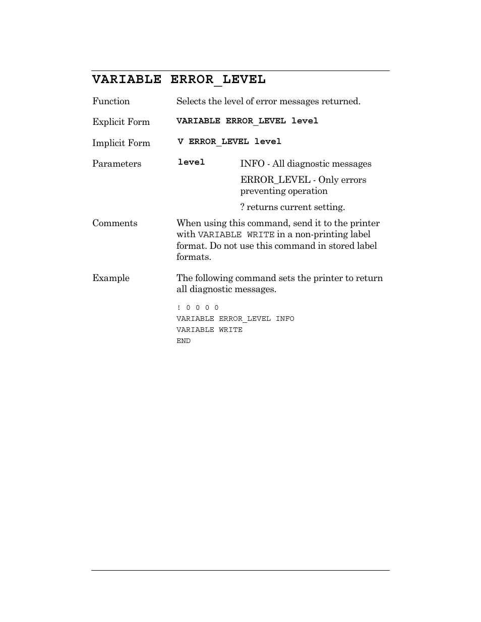 Variable error_level | CognitiveTPG DLXi User Manual | Page 208 / 326