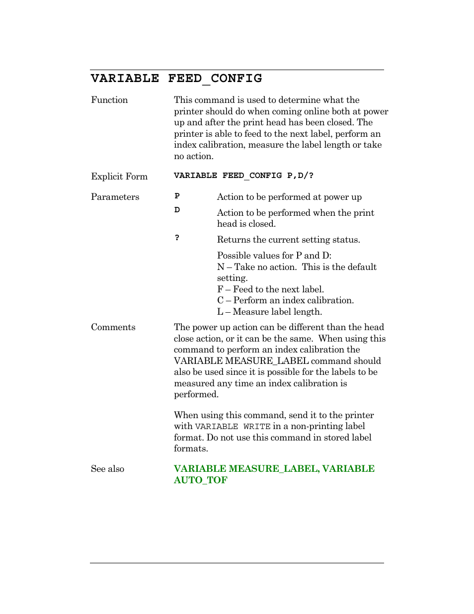 Variable feed_config | CognitiveTPG DLXi User Manual | Page 211 / 326