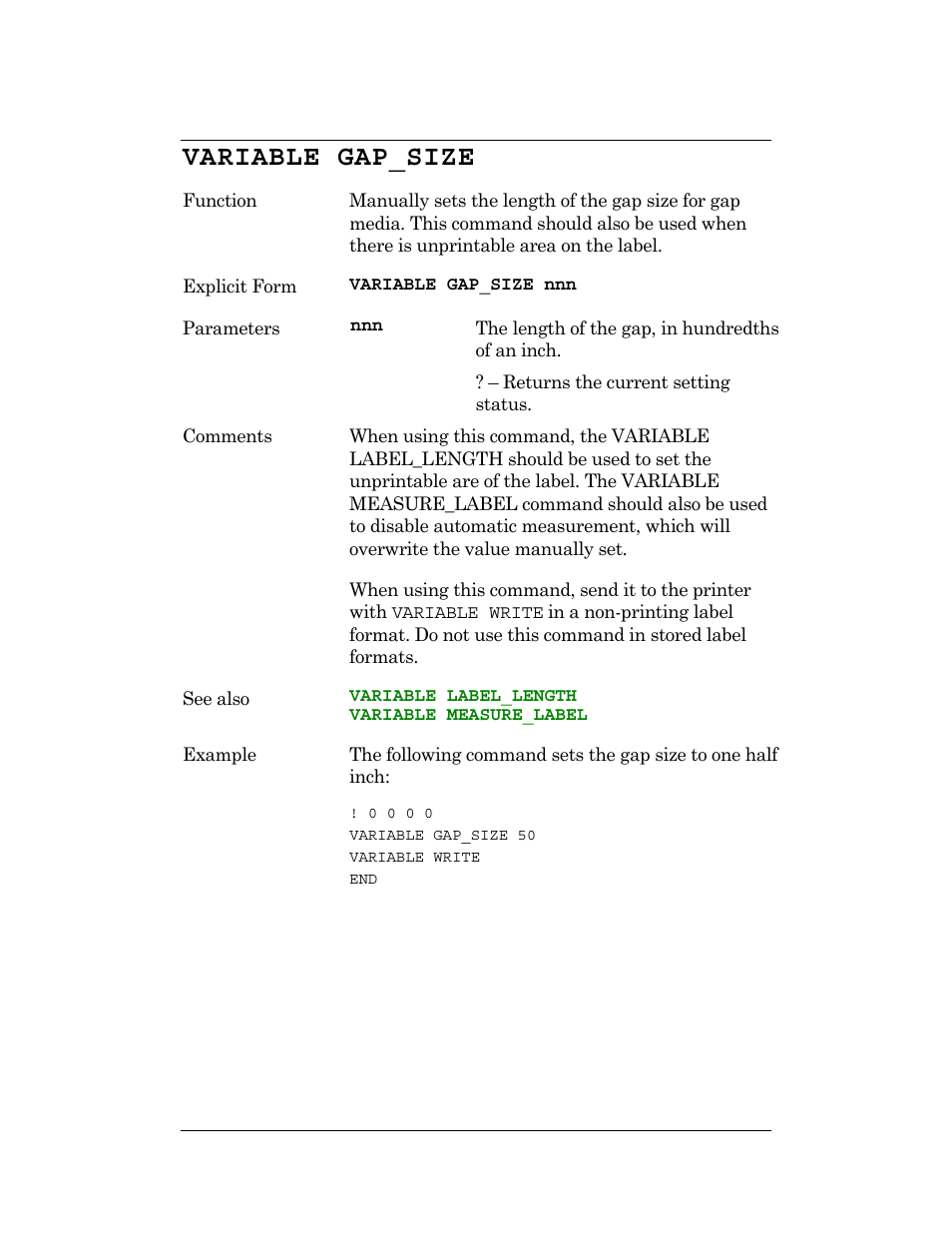 Variable gap_size | CognitiveTPG DLXi User Manual | Page 214 / 326