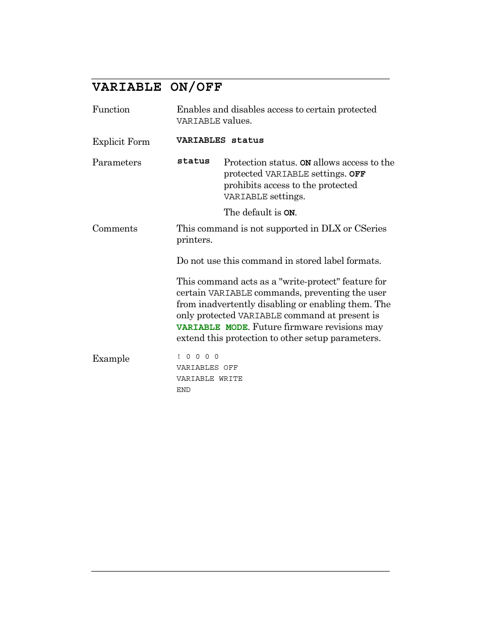 Variable on/off | CognitiveTPG DLXi User Manual | Page 239 / 326