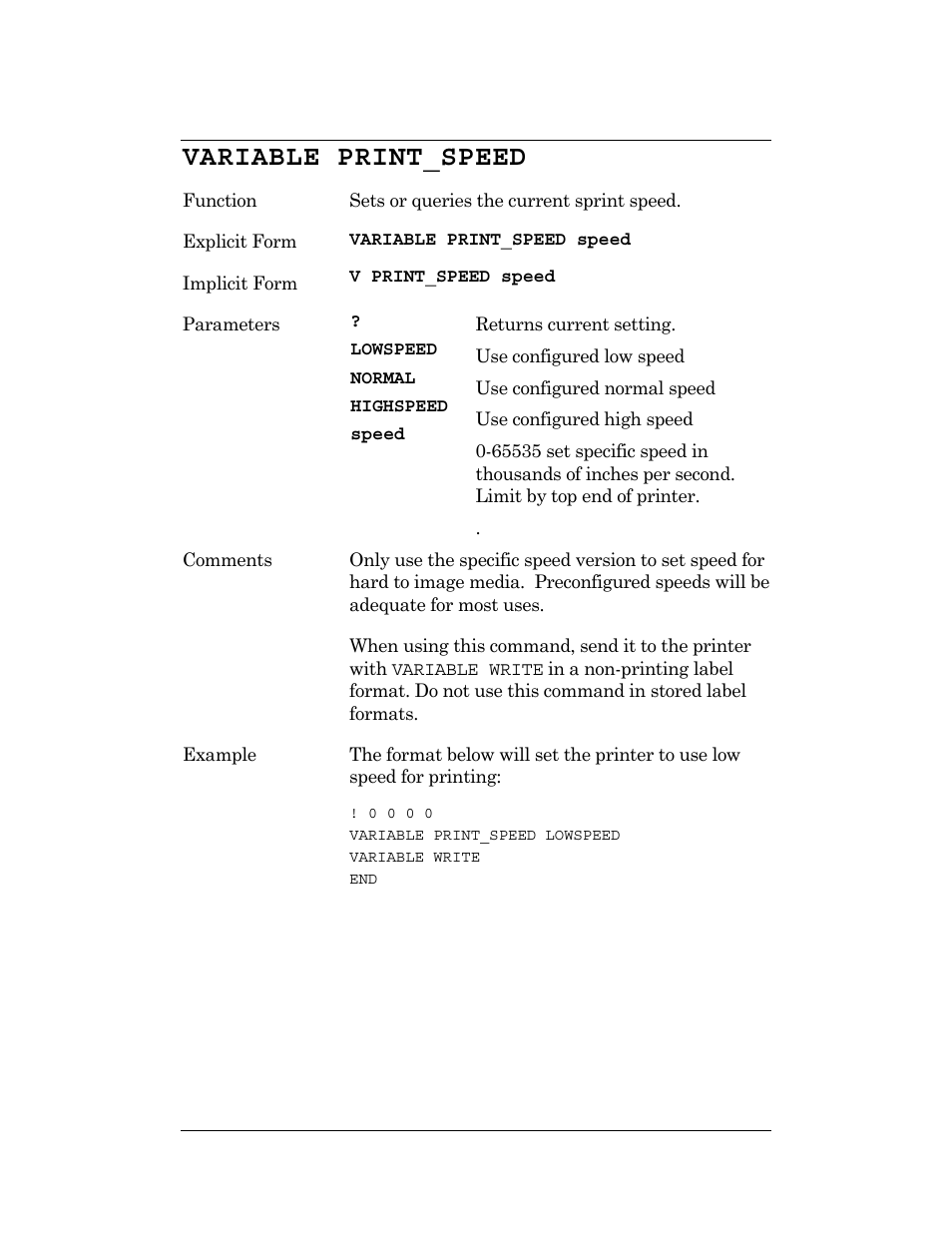 Variable print_speed | CognitiveTPG DLXi User Manual | Page 247 / 326