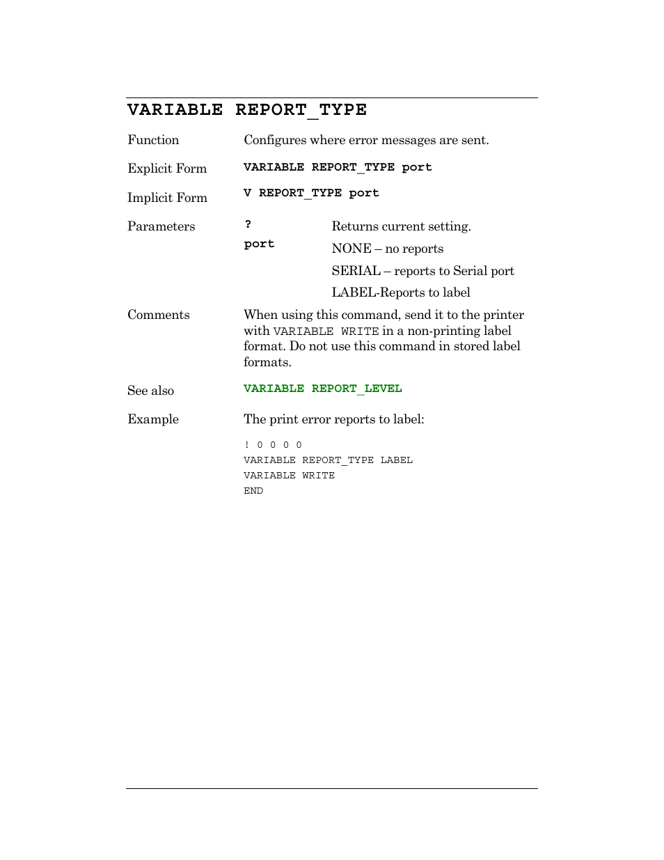 Variable report_type | CognitiveTPG DLXi User Manual | Page 251 / 326