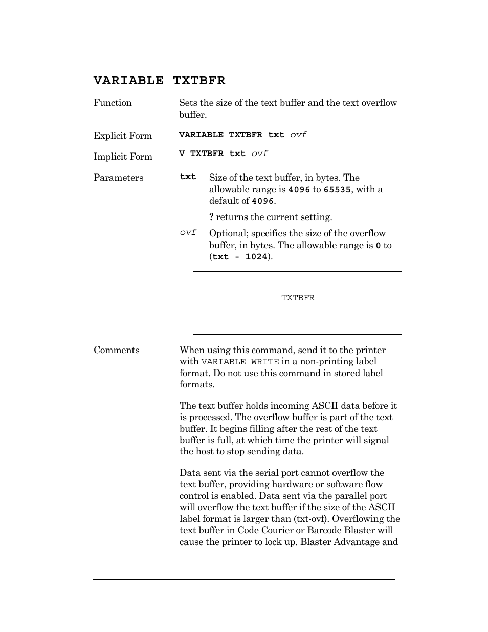 Variable txtbfr | CognitiveTPG DLXi User Manual | Page 261 / 326