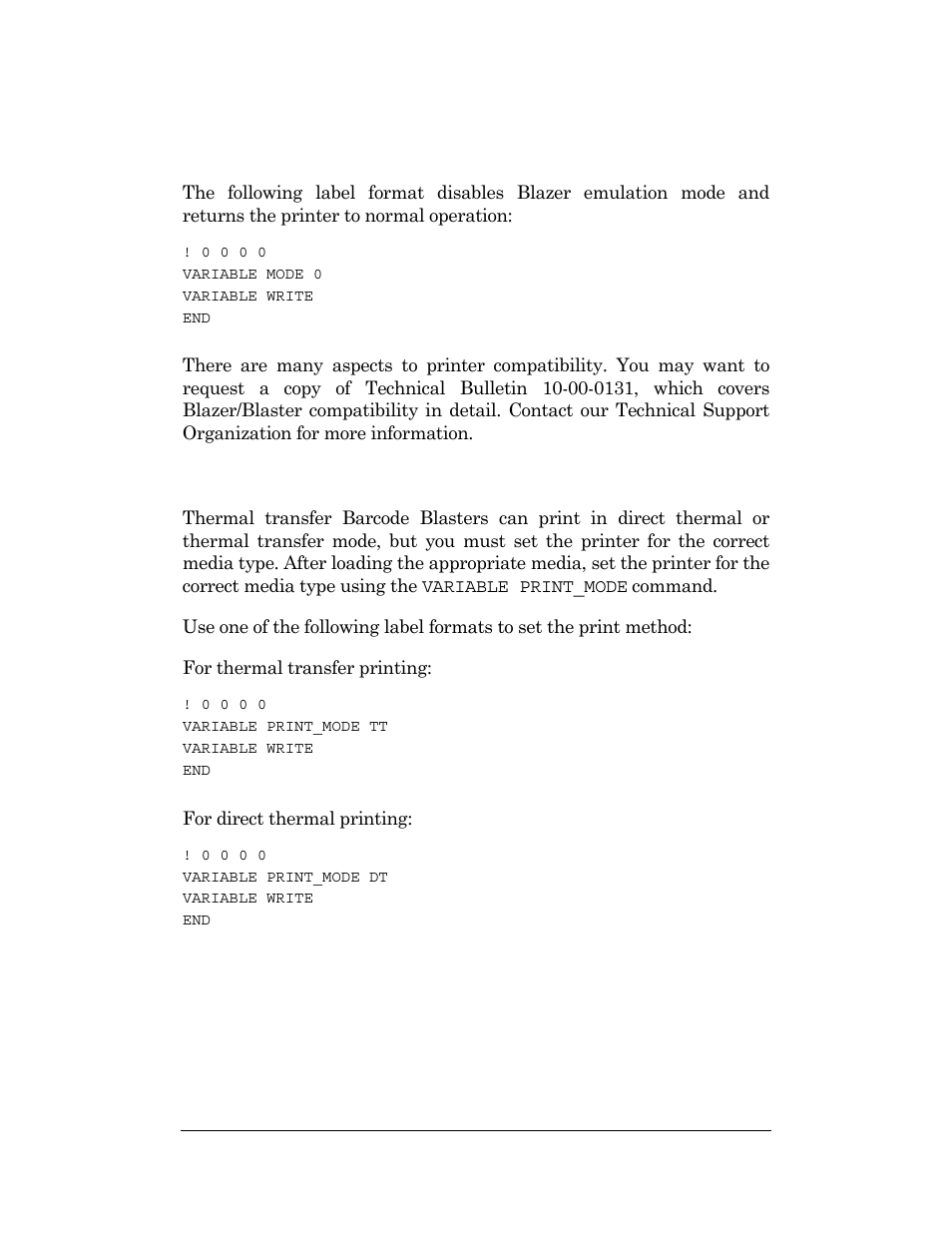 Setting dt or tt print method | CognitiveTPG DLXi User Manual | Page 273 / 326