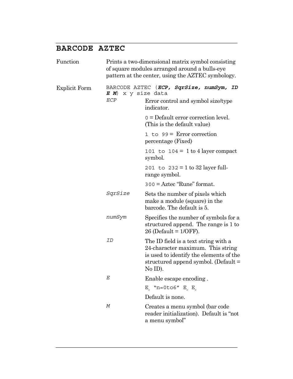Barcode aztec | CognitiveTPG DLXi User Manual | Page 39 / 326