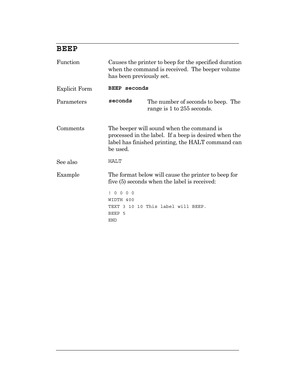 Beep | CognitiveTPG DLXi User Manual | Page 61 / 326