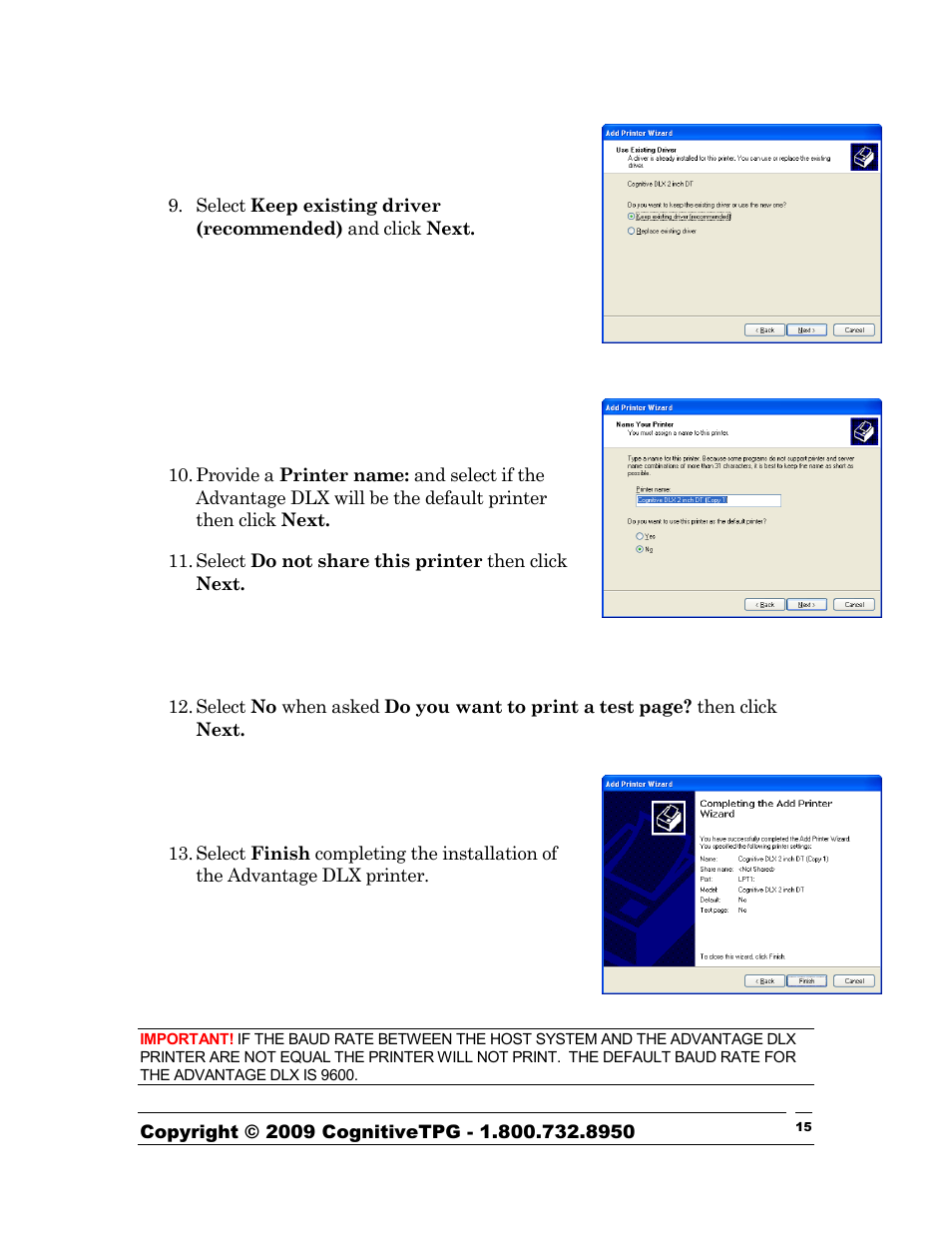 CognitiveTPG Advantage DLX User Manual | Page 15 / 27