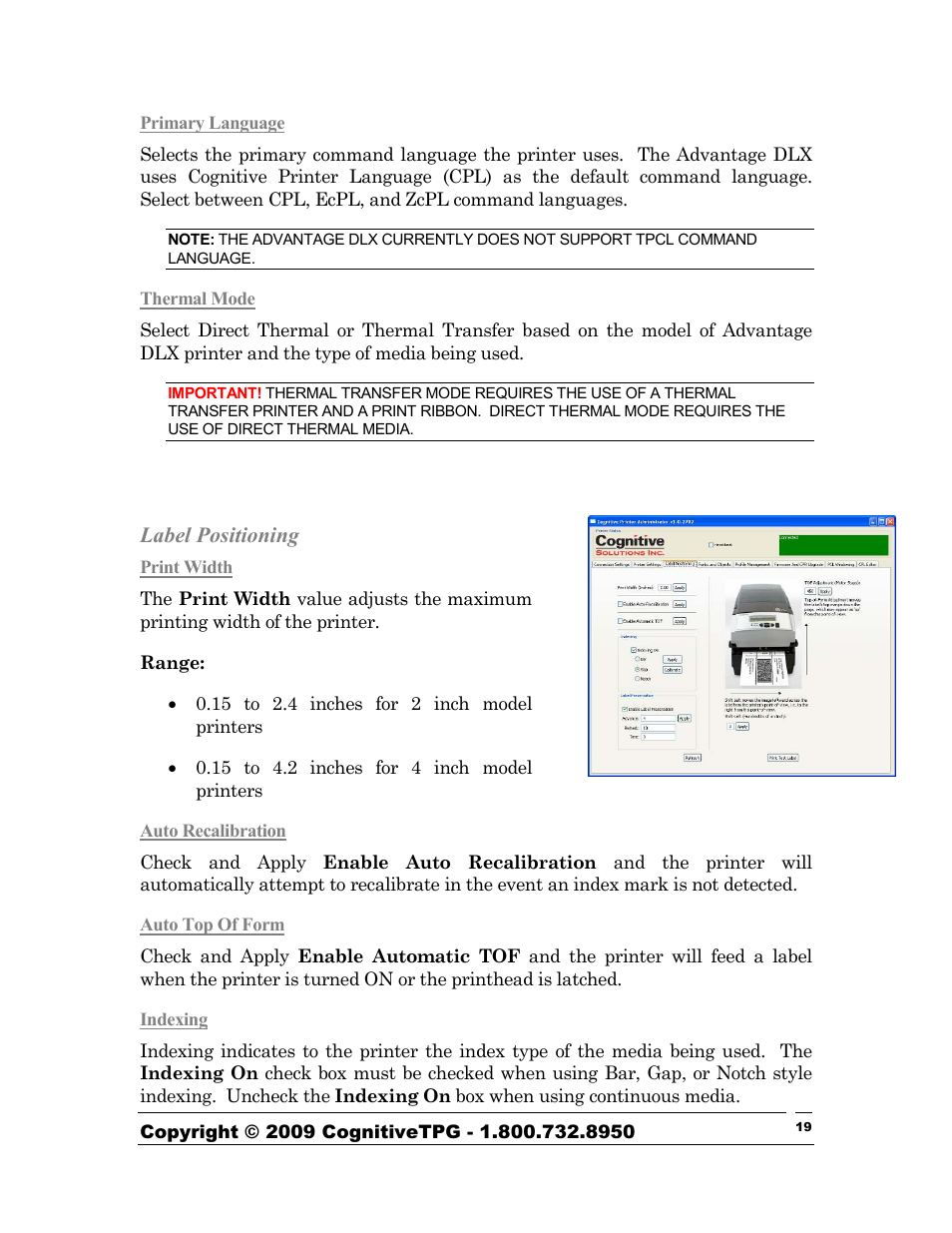 CognitiveTPG Advantage DLX User Manual | Page 19 / 27