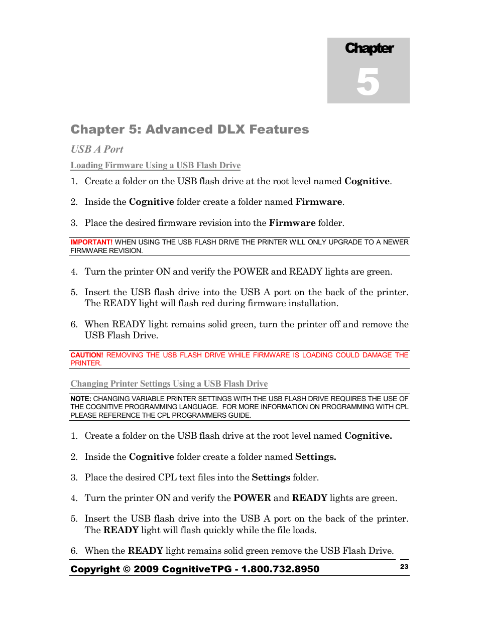 Chapter, Chapter 5: advanced dlx features | CognitiveTPG Advantage DLX User Manual | Page 23 / 27