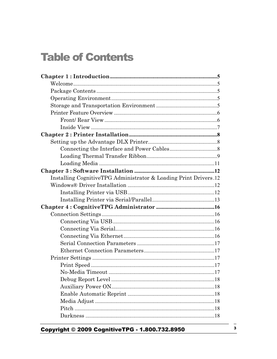 CognitiveTPG Advantage DLX User Manual | Page 3 / 27