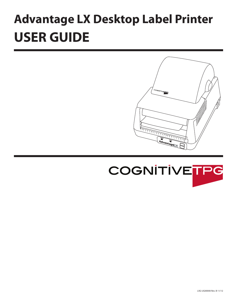 CognitiveTPG Advantage LX User Manual | 25 pages