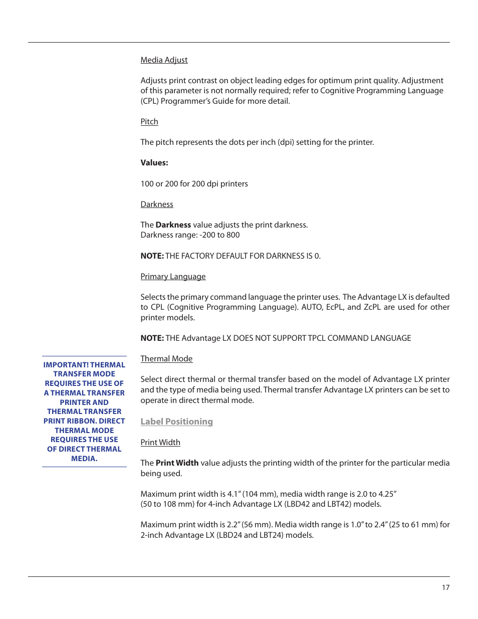 CognitiveTPG Advantage LX User Manual | Page 17 / 25