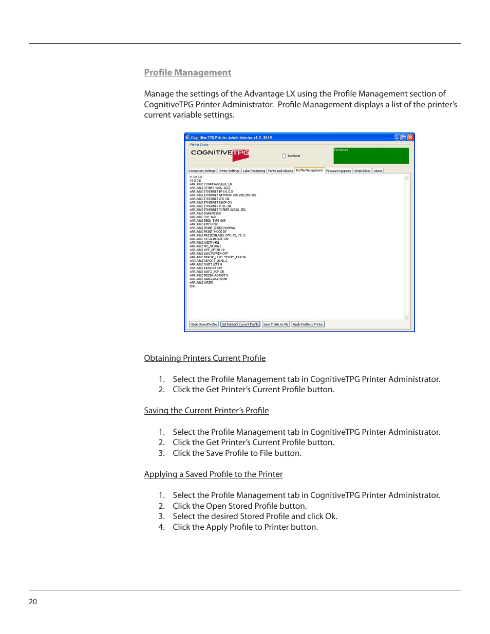 CognitiveTPG Advantage LX User Manual | Page 20 / 25