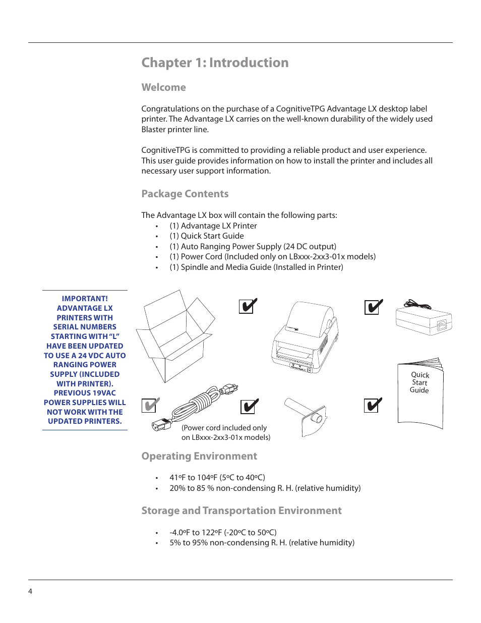 Chapter 1: introduction | CognitiveTPG Advantage LX User Manual | Page 4 / 25
