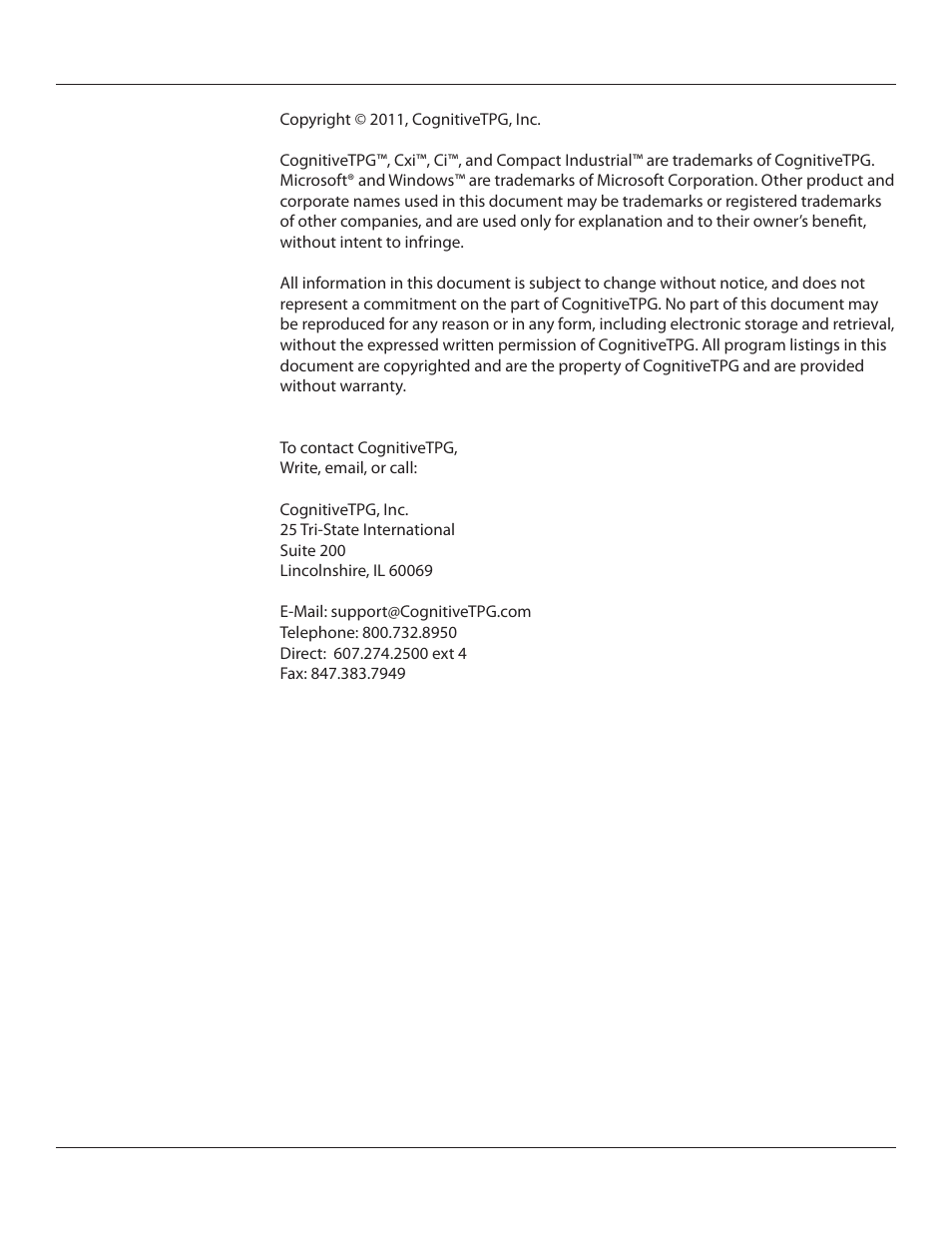 CognitiveTPG CRx User Manual | Page 2 / 90