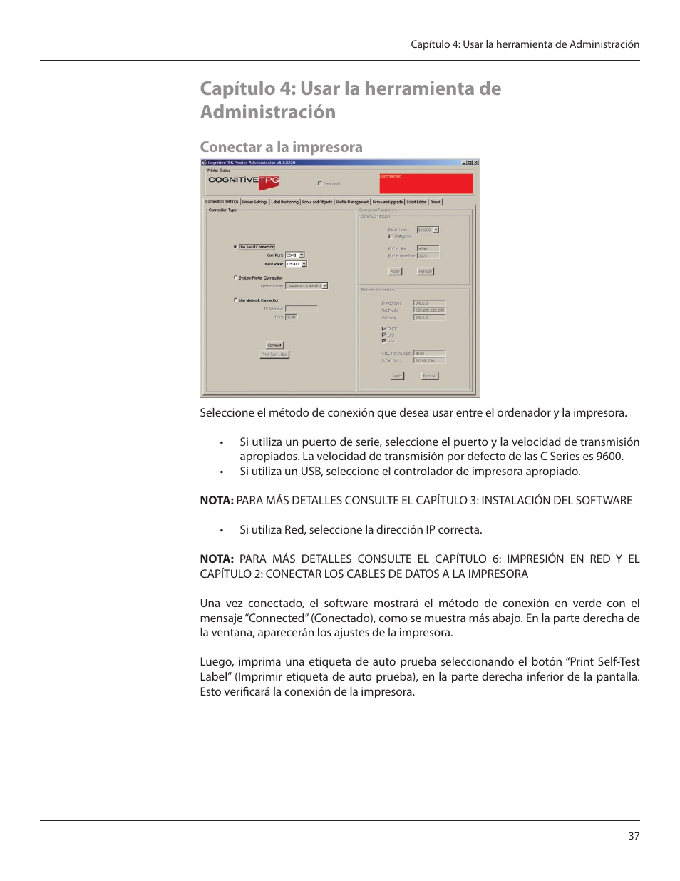 Capítulo 4: usar la herramienta de administración | CognitiveTPG CRx User Manual | Page 41 / 92