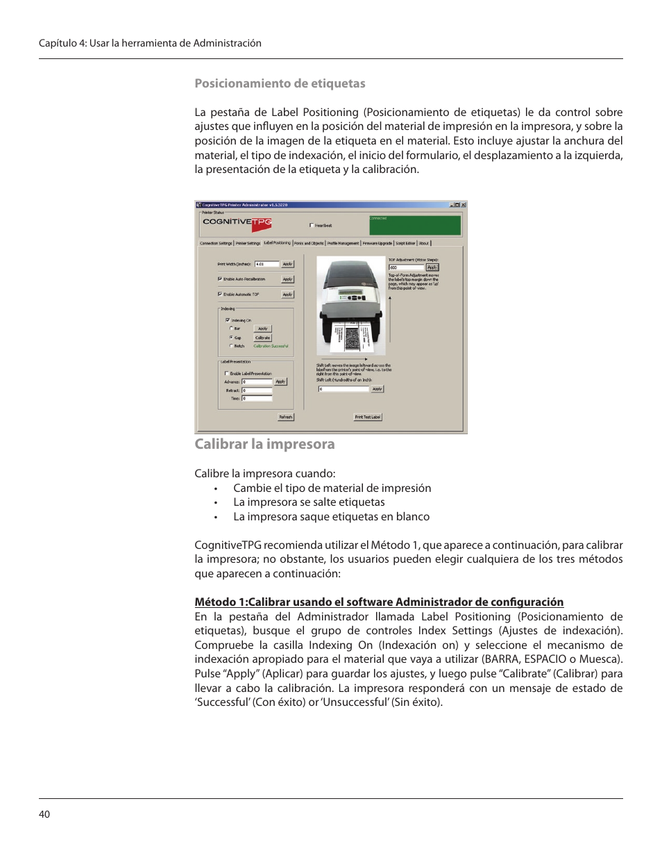 Calibrar la impresora | CognitiveTPG CRx User Manual | Page 44 / 92