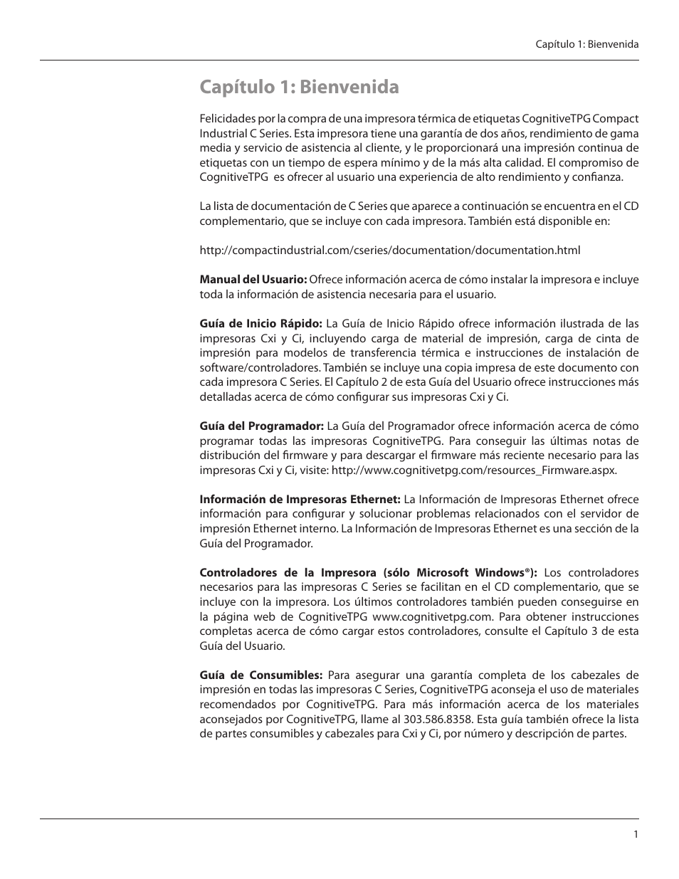 Capítulo 1: bienvenida | CognitiveTPG CRx User Manual | Page 5 / 92