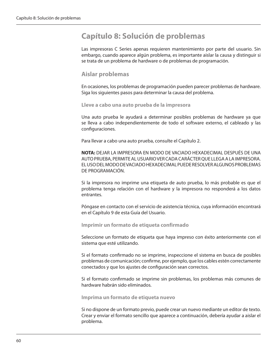 Capítulo 8: solución de problemas, Aislar problemas | CognitiveTPG CRx User Manual | Page 64 / 92