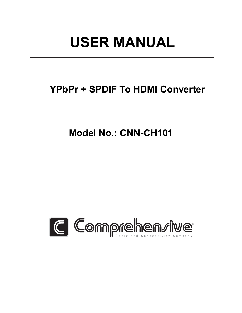 Comprehensive CCN-CH101 User Manual | 4 pages