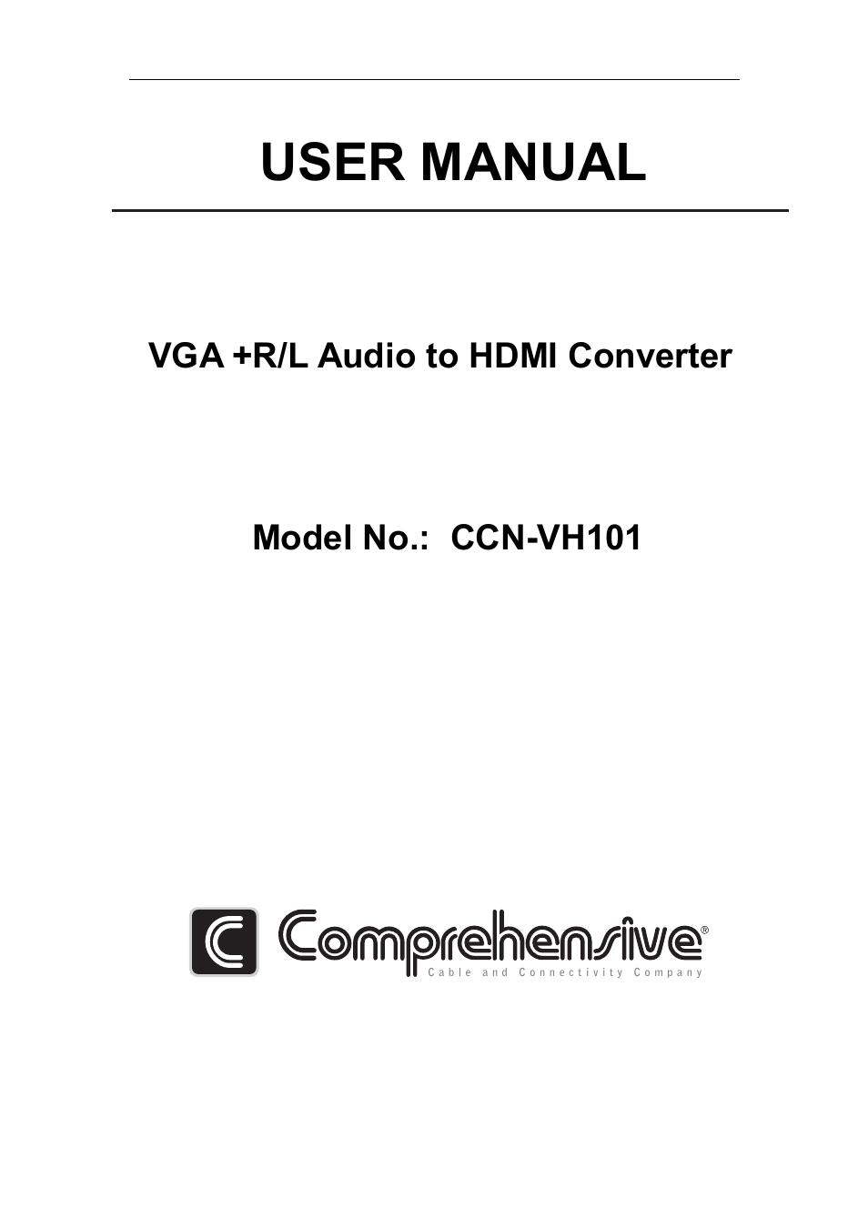 Comprehensive CCN-VH101 User Manual | 4 pages