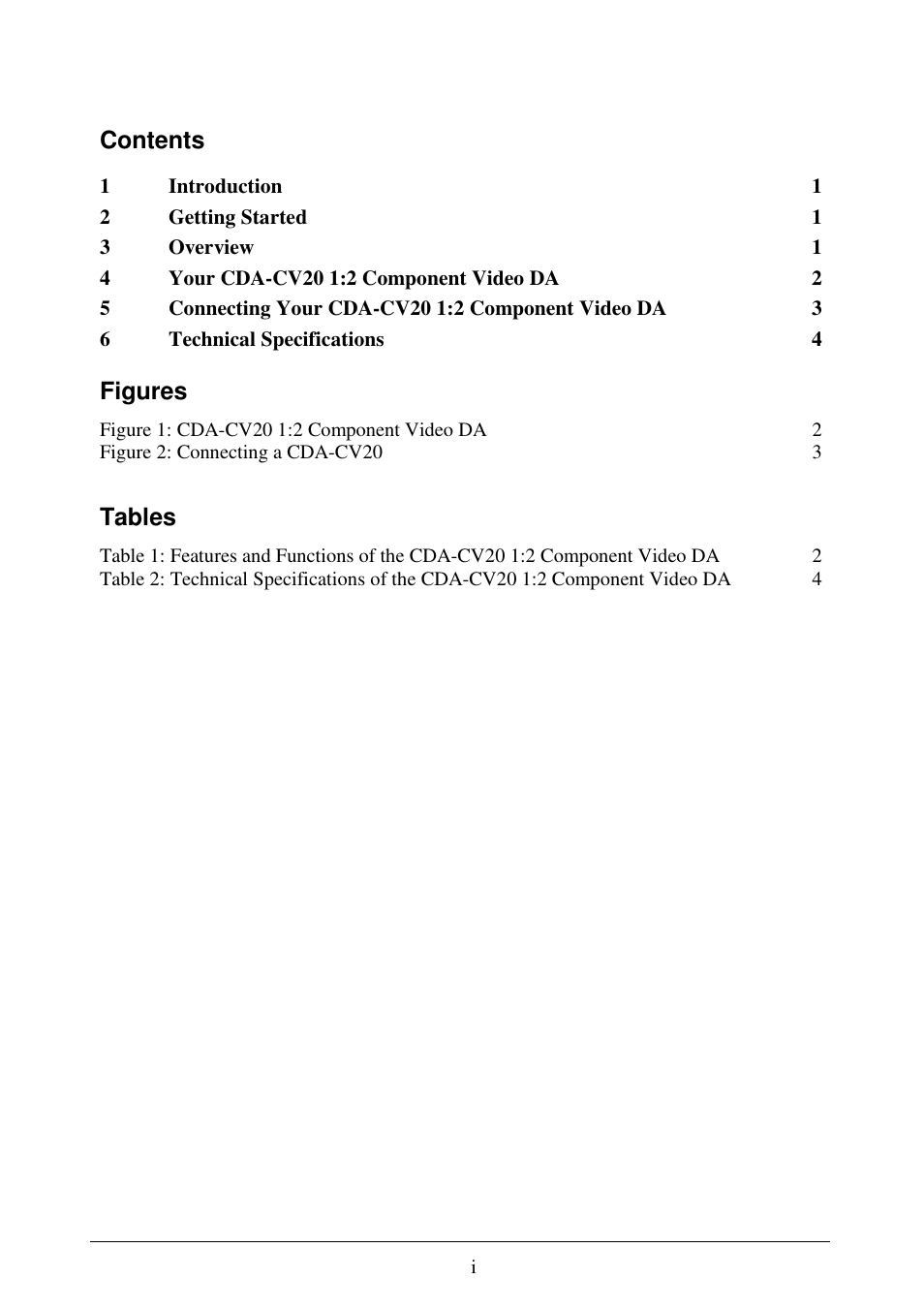 Comprehensive CDA-CV20 User Manual | Page 2 / 6