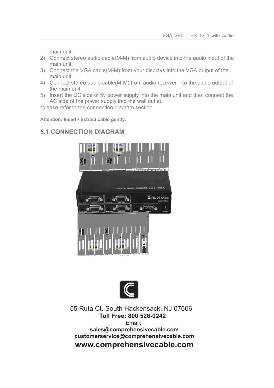 Comprehensive CDA-VGA104A User Manual | Page 4 / 4