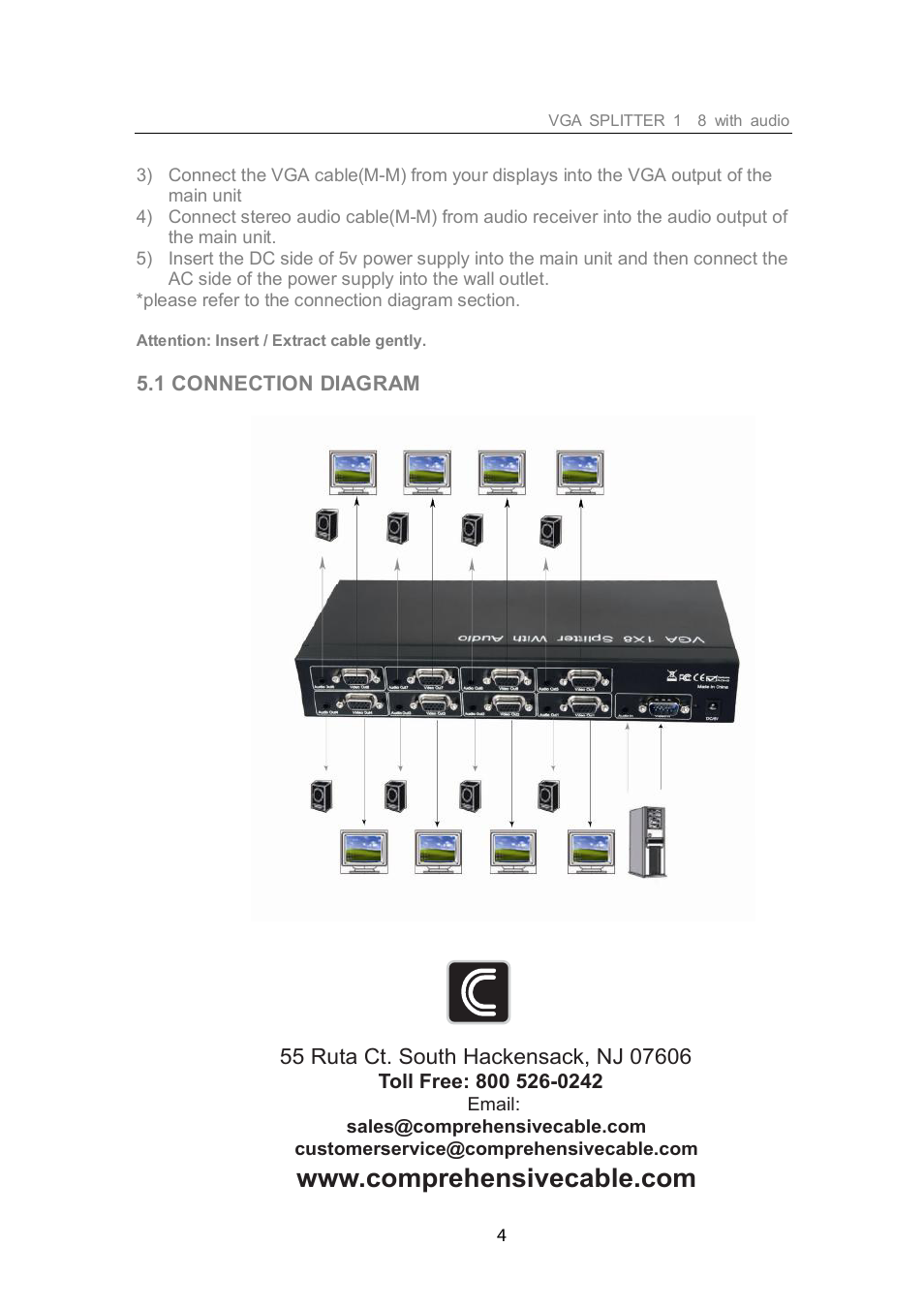 Comprehensive CDA-VGA108A User Manual | Page 4 / 4