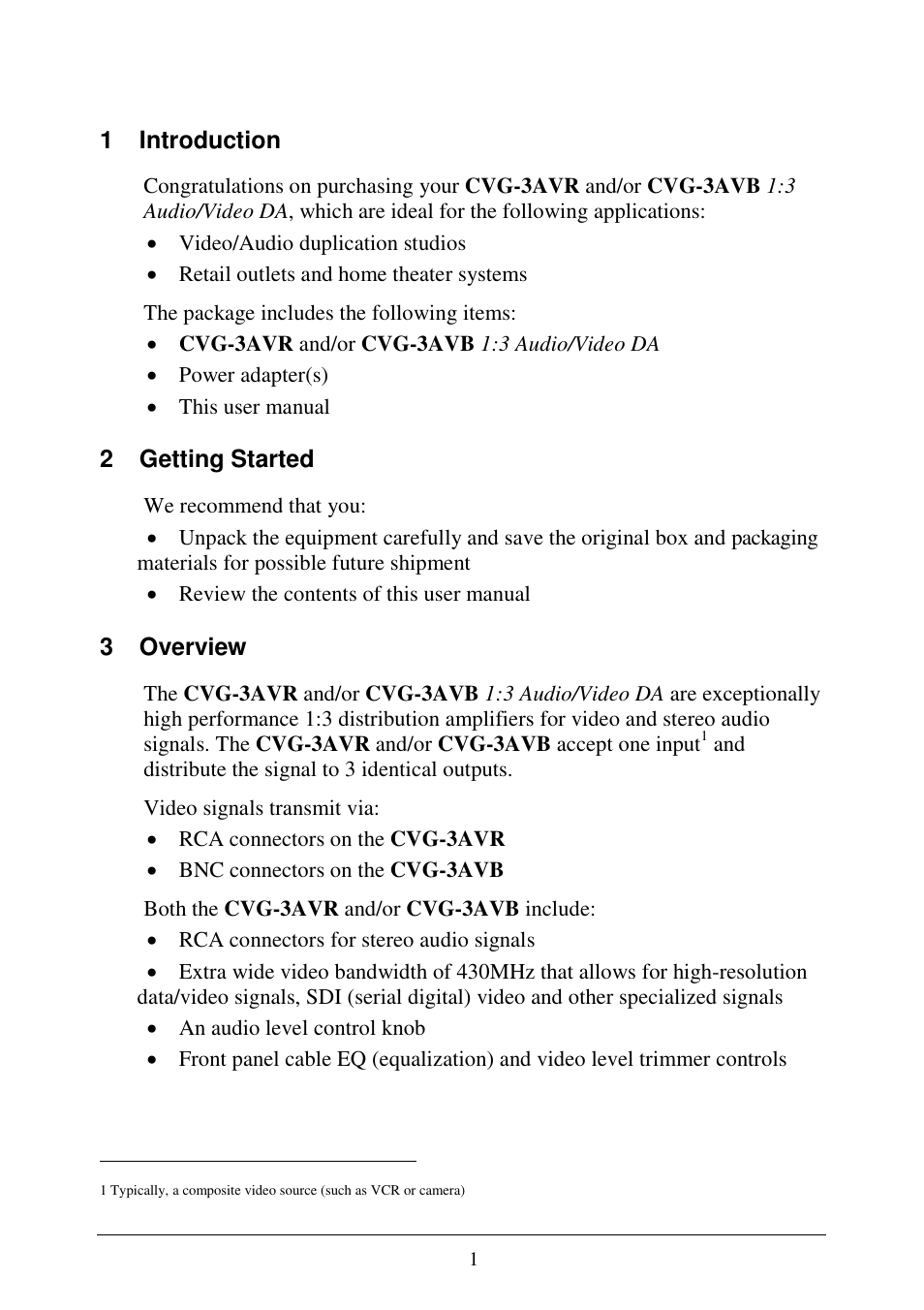 Comprehensive CVG-3AVB User Manual | Page 3 / 10