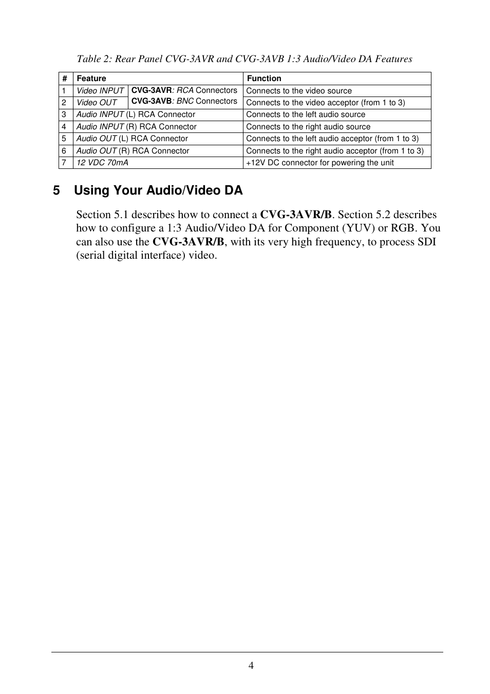 5 using your audio/video da | Comprehensive CVG-3AVB User Manual | Page 6 / 10