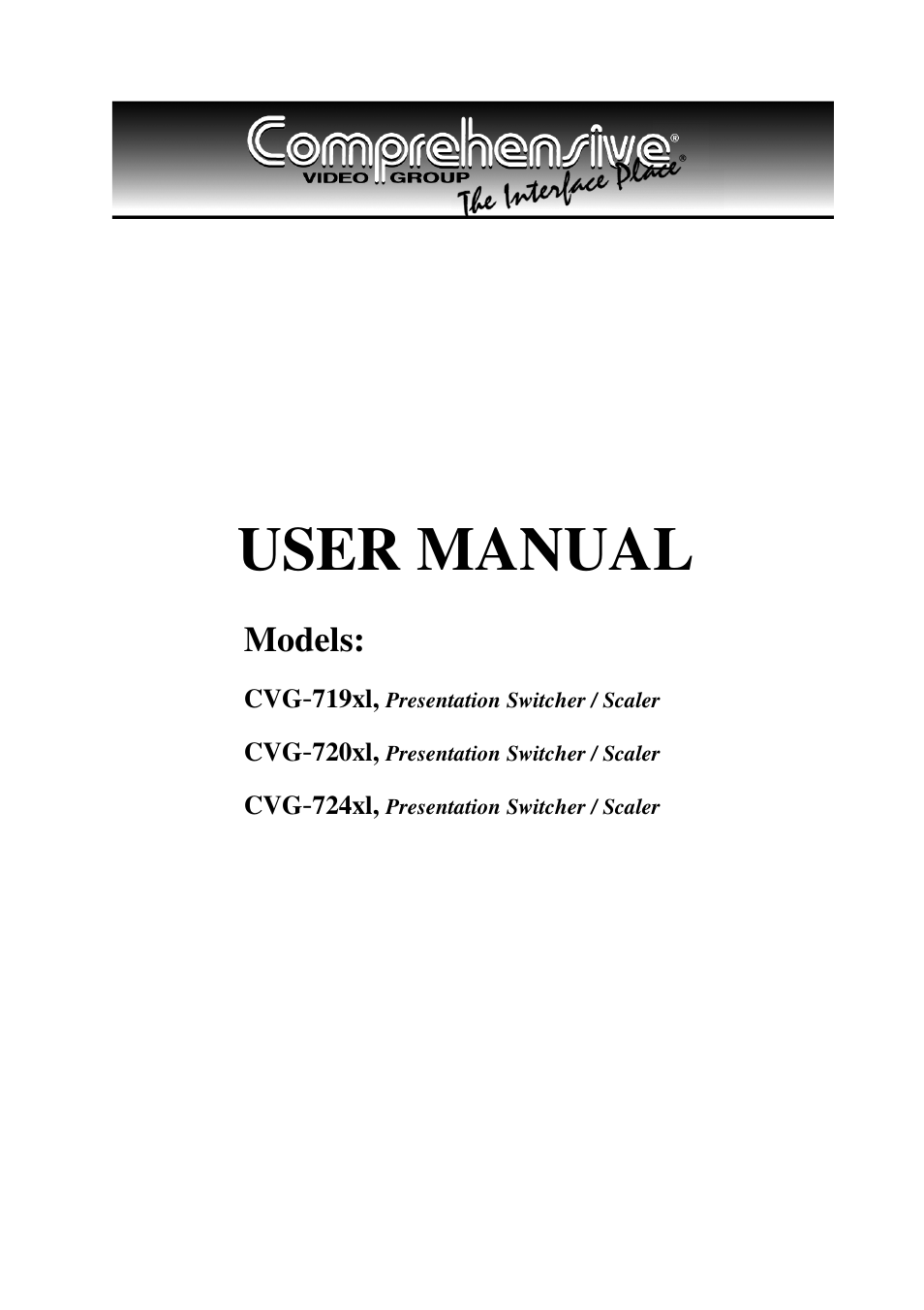 Comprehensive CVG-724xl User Manual | 55 pages