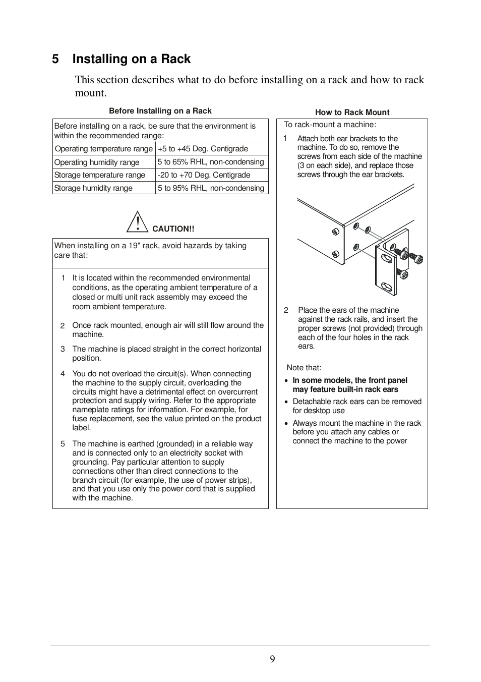 5 installing on a rack | Comprehensive CVG-724xl User Manual | Page 13 / 55