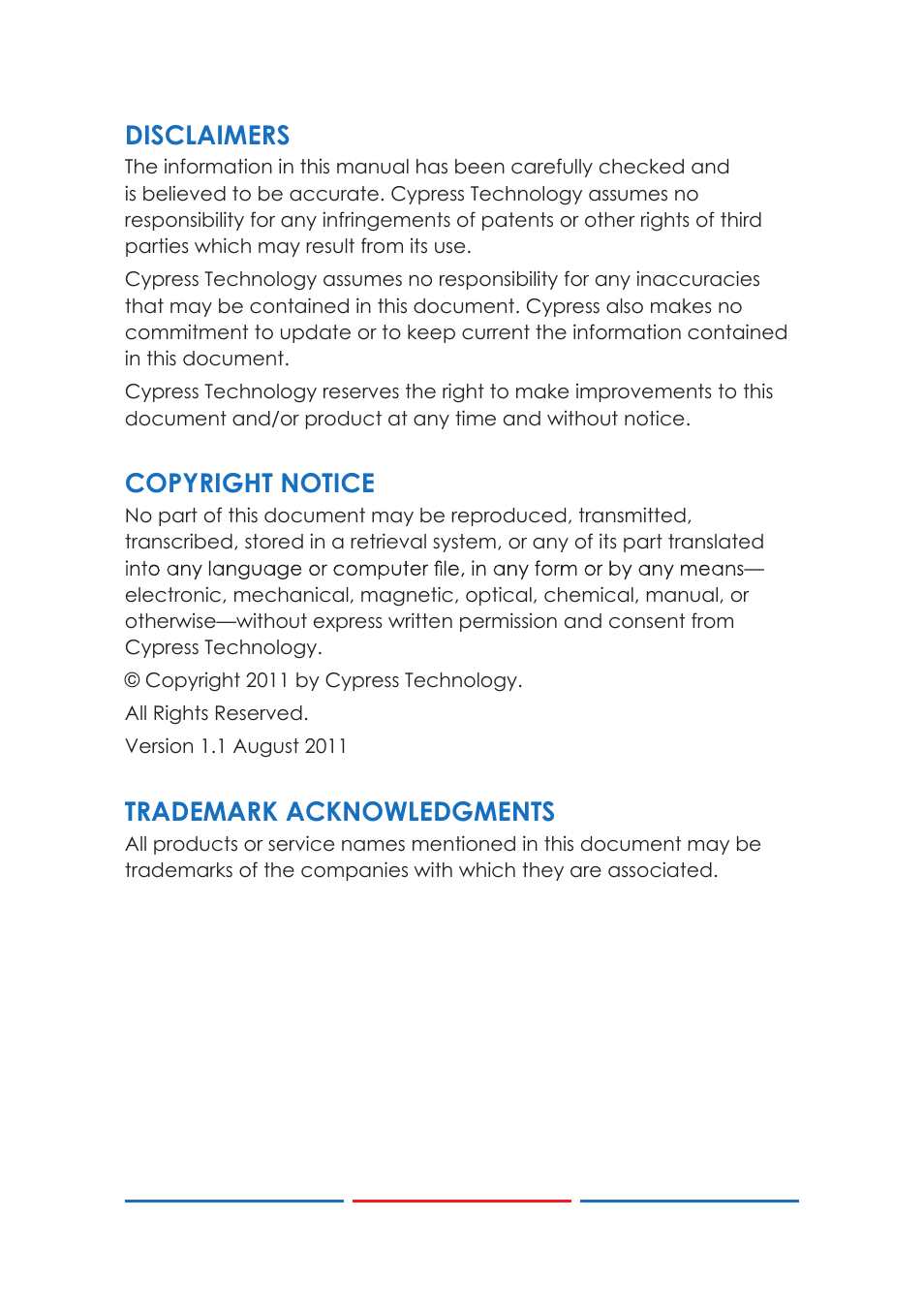 Disclaimers, Copyright notice, Trademark acknowledgments | Comprehensive CE-HD330RS User Manual | Page 2 / 12