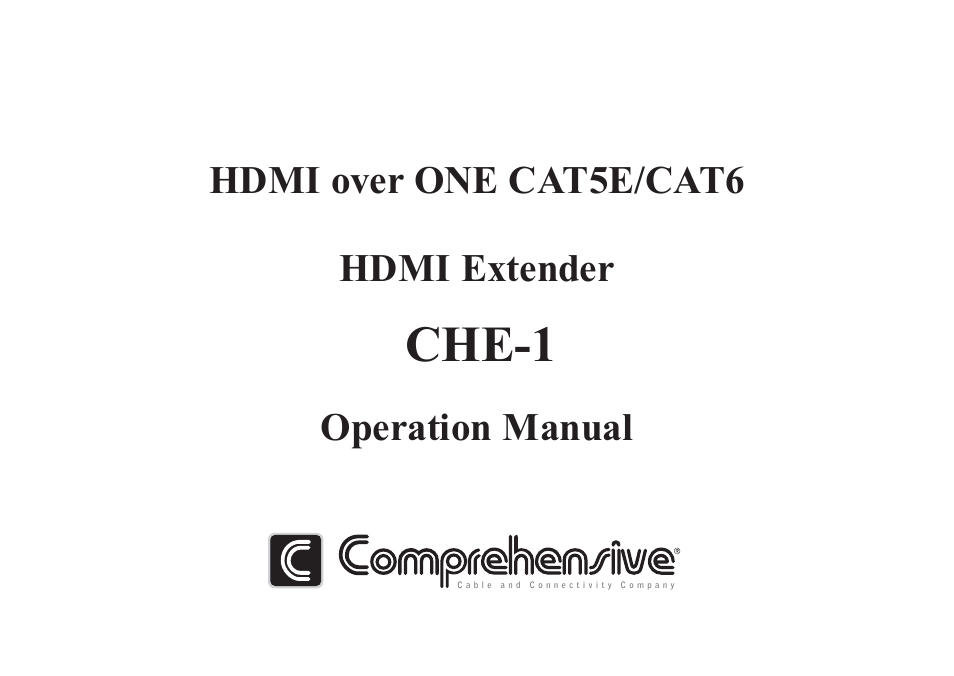 Comprehensive CHE-1 User Manual | 6 pages