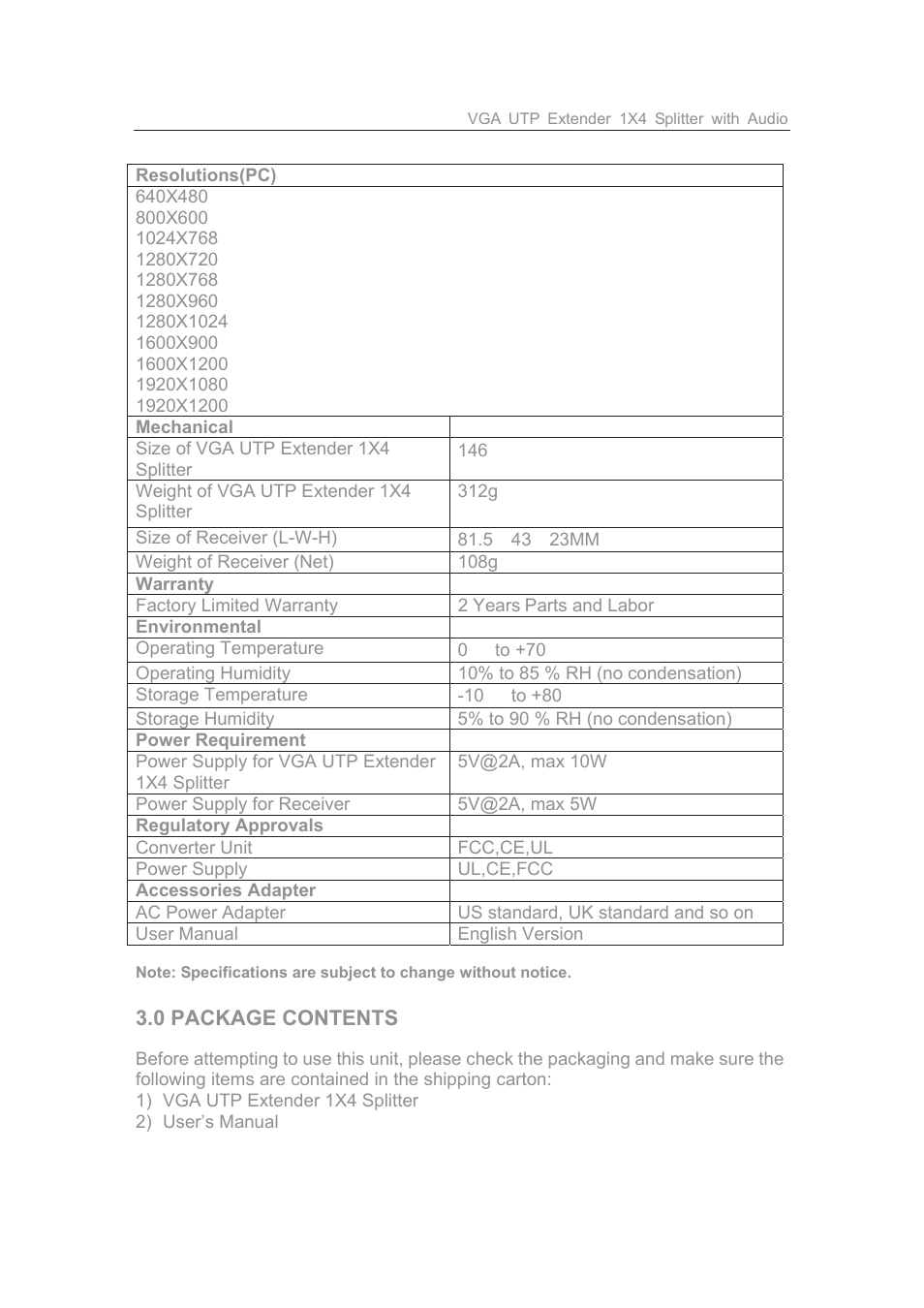 Comprehensive CVE-TRX04 User Manual | Page 3 / 5