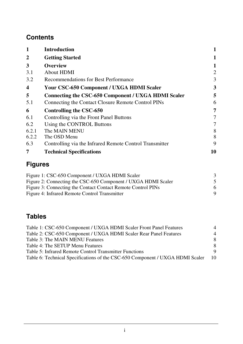 Comprehensive CSC-650 User Manual | Page 2 / 13