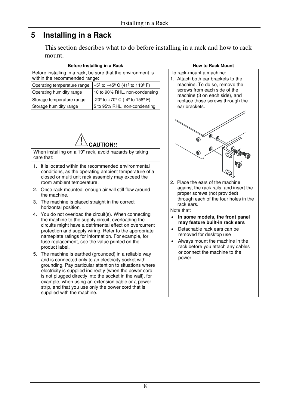 5 installing in a rack | Comprehensive CSC-7850 User Manual | Page 11 / 46